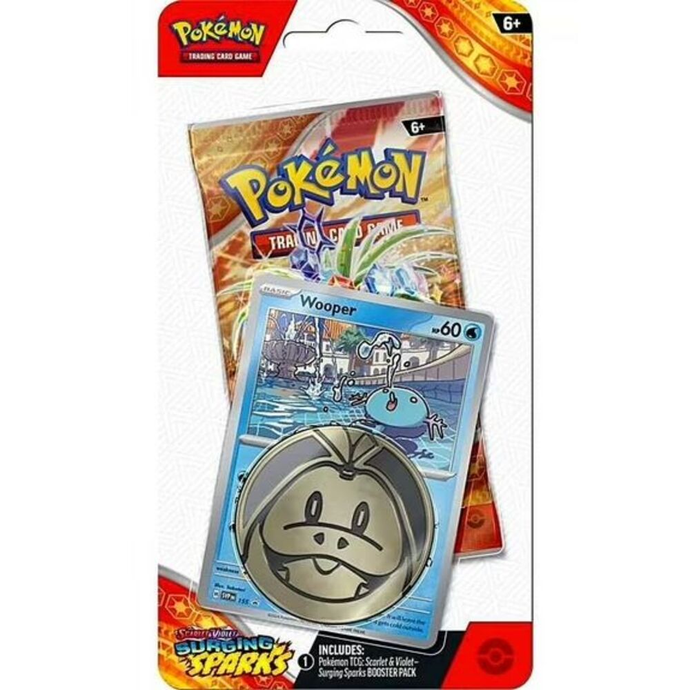 Pokemon TCG: Surging Sparks Single Pack Blister Wooper Promo 1 Blister  SEALED